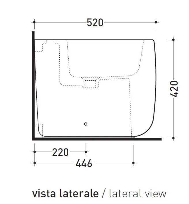 Ceramica Flaminia MN217 - Monò Bidet a Terra bianco lucido