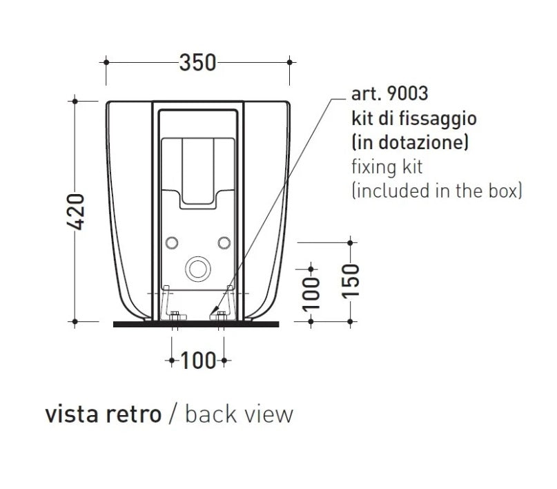 Ceramica Flaminia MN217 - Monò Bidet a Terra bianco lucido