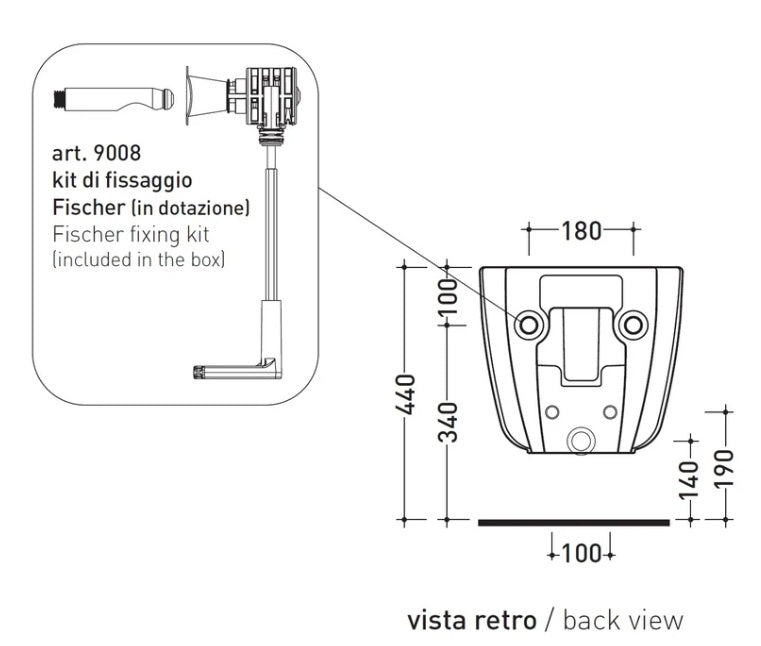 Ceramica Flaminia MN218 - Bidet Monò Sospeso