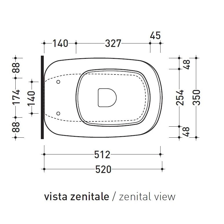 Ceramica Flaminia MN117 - Monò Vaso a Terra bianco lucido