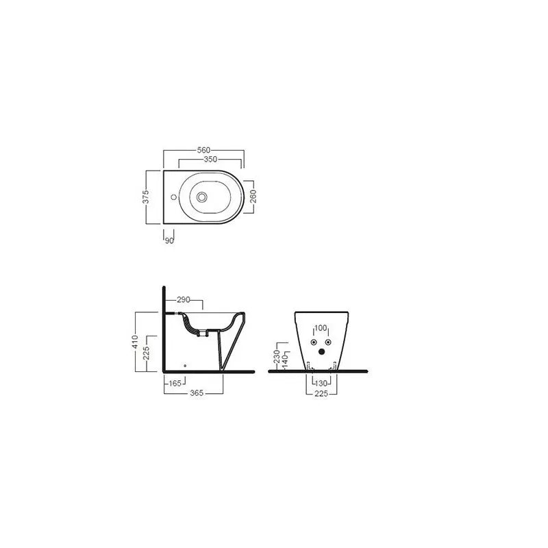 HATRIA - DAYTIME EVO Bidet filo muro_monoforo YQ35