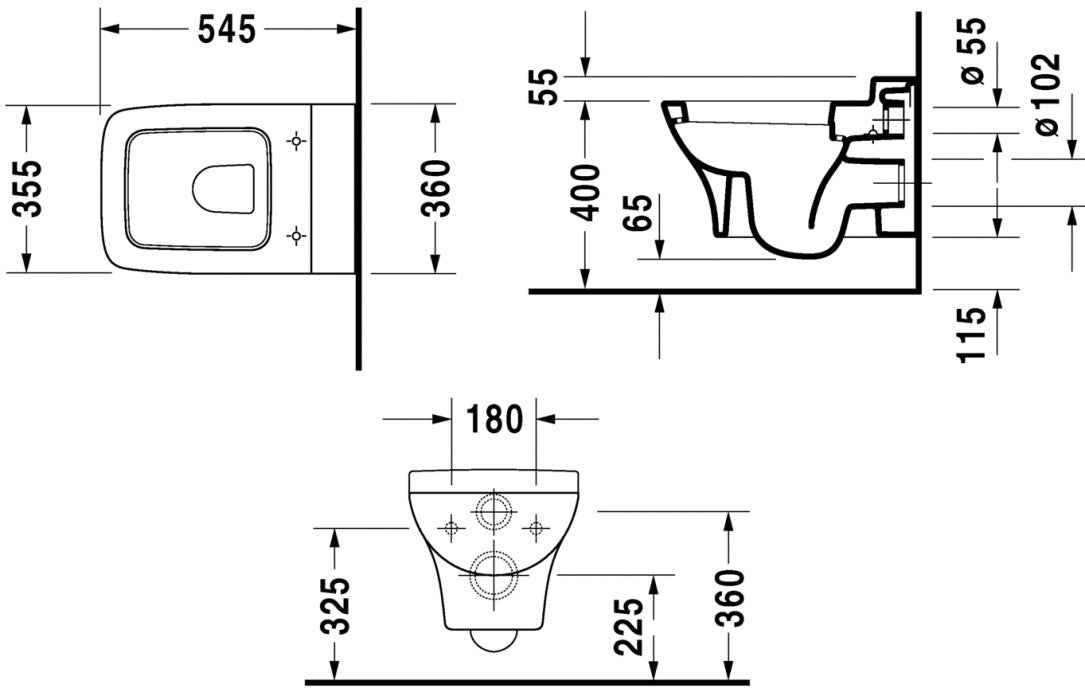 Duravit - Vaso sospeso PuraVida