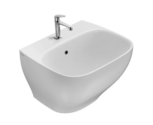 Ceramica Globo - Lavatoio Genesis sospeso cm. 62x50 con vasca alta bianco lucido