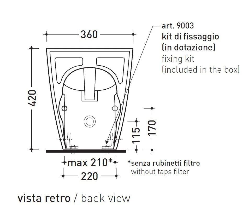 Ceramica Flaminia LK217 - Link Bidet a Terra bianco