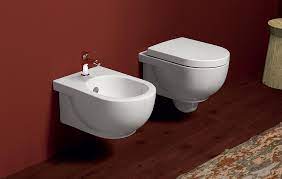 Simas E-LINE vaso + bidet - bianco lucido sospeso