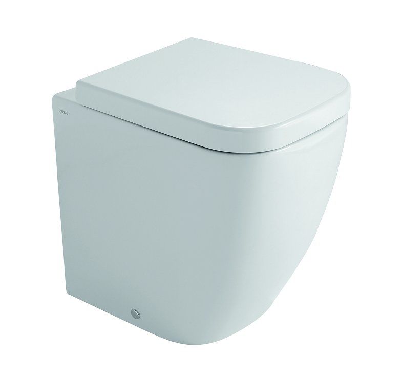 Globo Sanitari filomuro Stone a terra : wc con coprivaso - bianco lucido