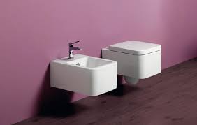 Simas FLOW vaso + bidet - bianco lucido sospeso