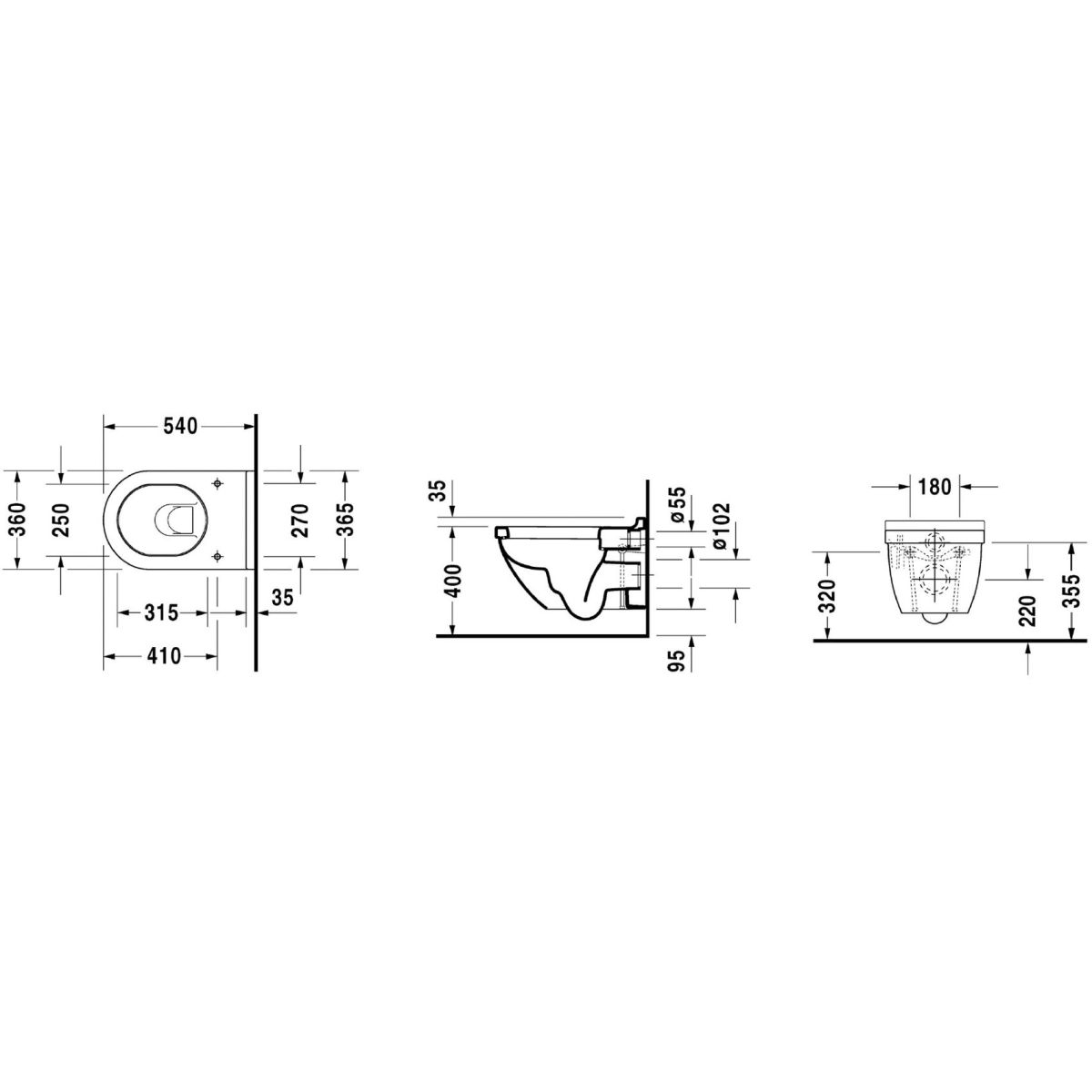 Duravit - Vaso sospeso Starck 3
