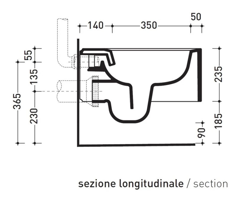 Ceramica Flaminia NL118 - Nile Vaso sospeso Bianco