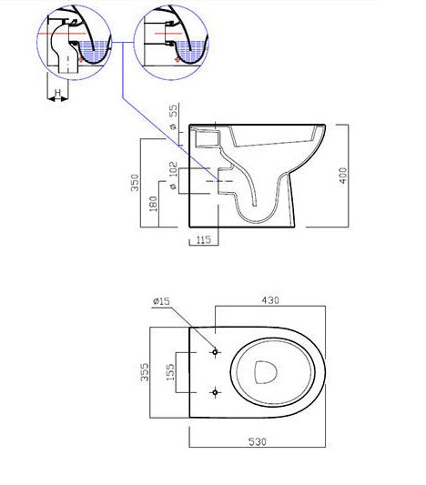 Pozzi Ginori - Bidet filomuro SELNOVA 3