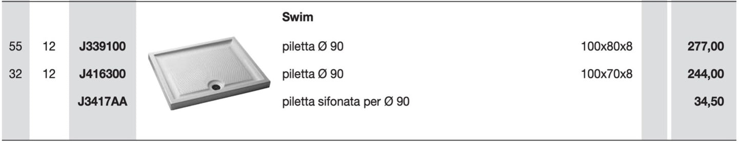 CERAMICA DOLOMITE - Piatto Doccia SWIM J416300