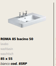 Ceramica CATALANO - ROMA Lavabo 85 bacino piccolo