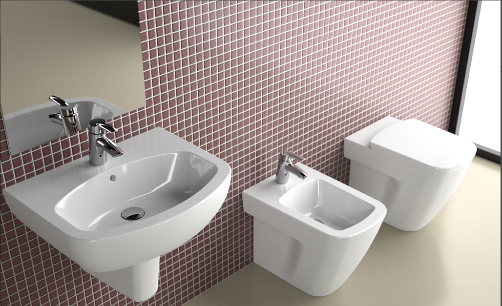 CERAMICA DOLOMITE MIA Set Bidet + WC + Sedile