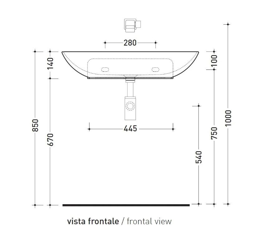 Ceramica Flaminia ND75LFAN - NUDA SLIM lavabo sospeso