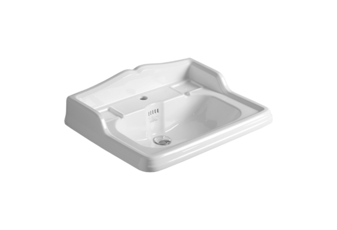 Simas  2500502 - Lavabo Simas 68 Arcade sospeso o su colonna bianco