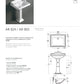 Simas  2500502 - Lavabo Simas 68 Arcade sospeso o su colonna bianco