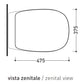Ceramica Flaminia BNCW03  - CopriVaso per vaso sospeso Bonola
