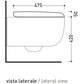 Ceramica Flaminia BNCW03  - CopriVaso per vaso sospeso Bonola