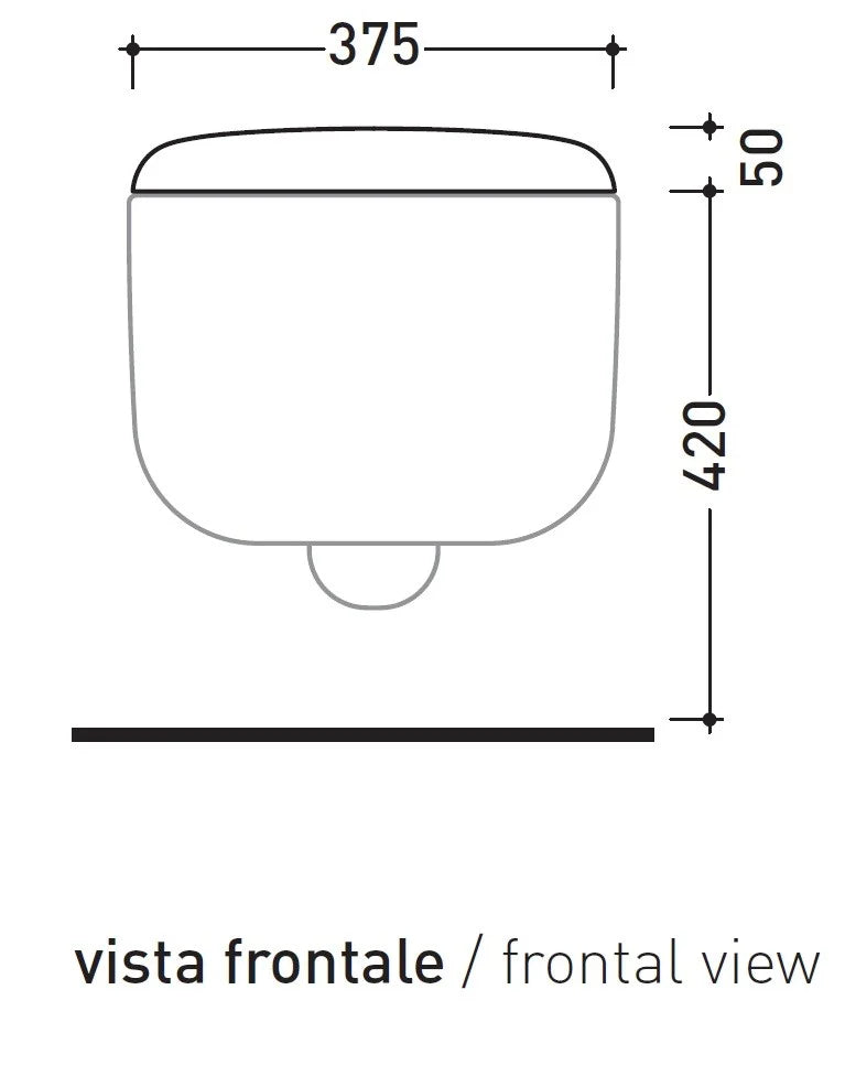 Ceramica Flaminia BNCW03  - CopriVaso per vaso sospeso Bonola