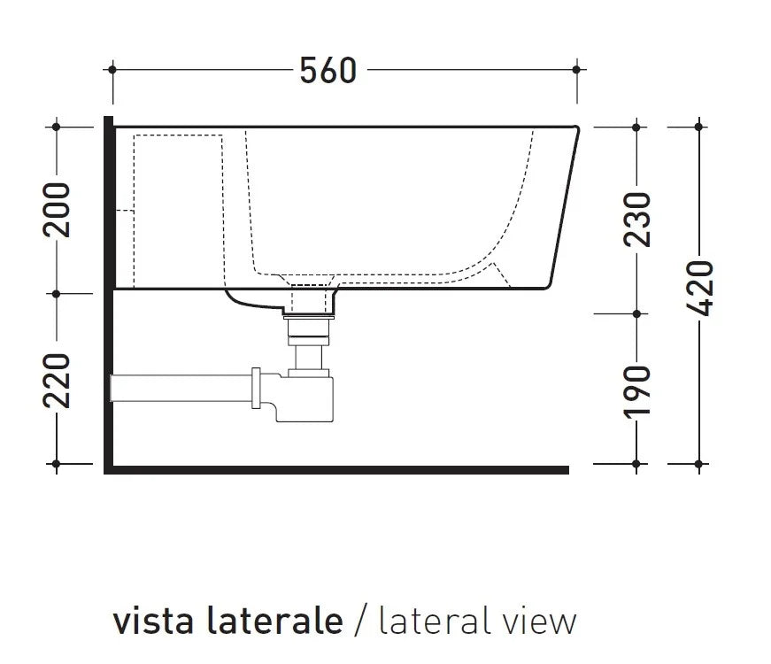 Ceramica Flaminia 5051/B - Bidet Sospeso Monoforo Link