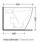 Ceramica Flaminia LK117 - Vaso a Terra Link bianco lucido