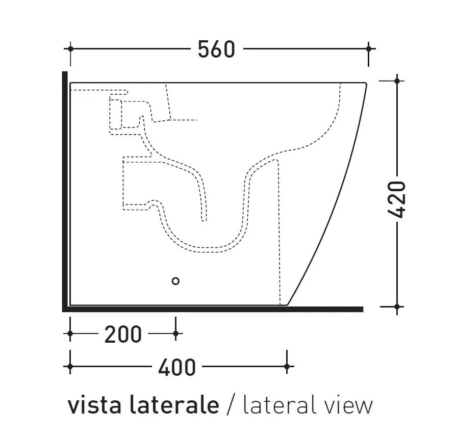 Ceramica Flaminia LK117G - Vaso a Terra Link bianco lucido