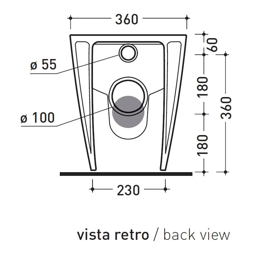 Ceramica Flaminia LK117G - Vaso a Terra Link bianco lucido