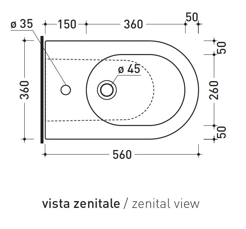 Ceramica Flaminia LK217 - Link Bidet a Terra bianco