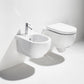 Simas E-LINE vaso + bidet - bianco lucido sospeso