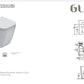 Ceramica Globo - filomuro STONE a terra : wc con coprivaso - bianco lucido