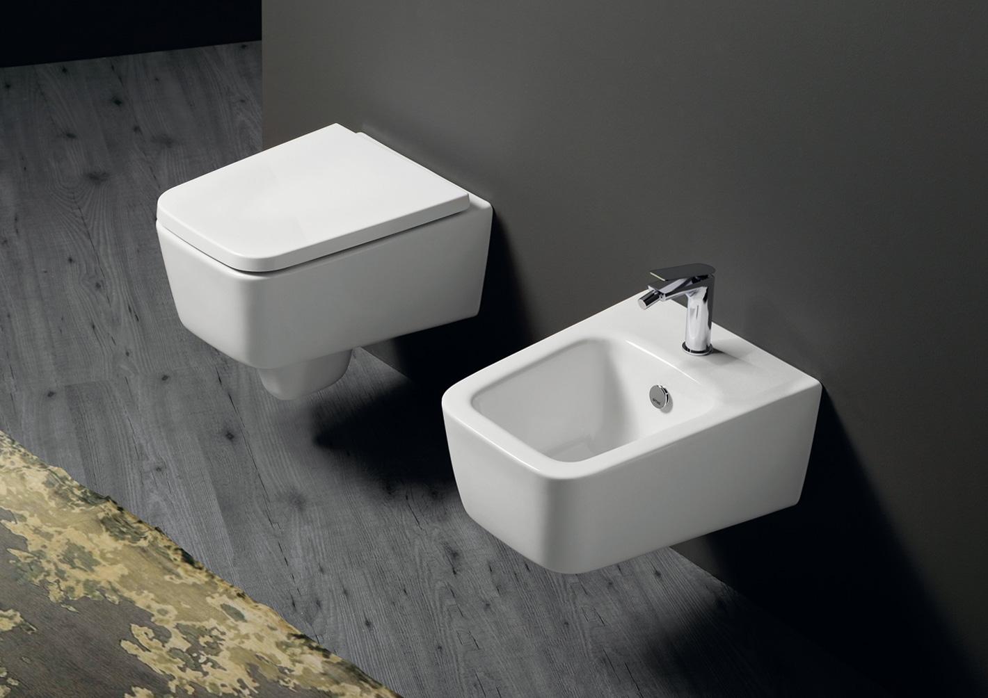 Simas DEGRADE' vaso + bidet - bianco lucido sospeso